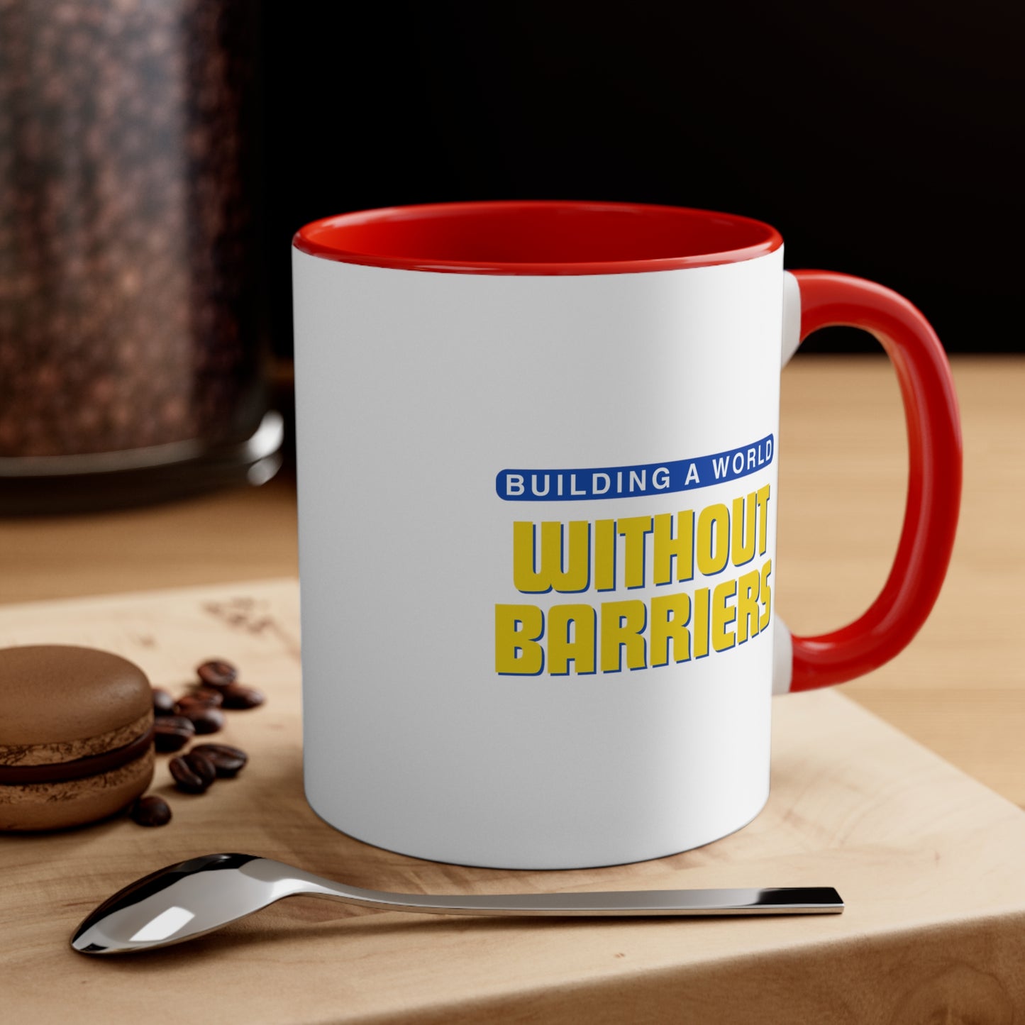 Accent Coffee Mug - Building a World Without Barriers