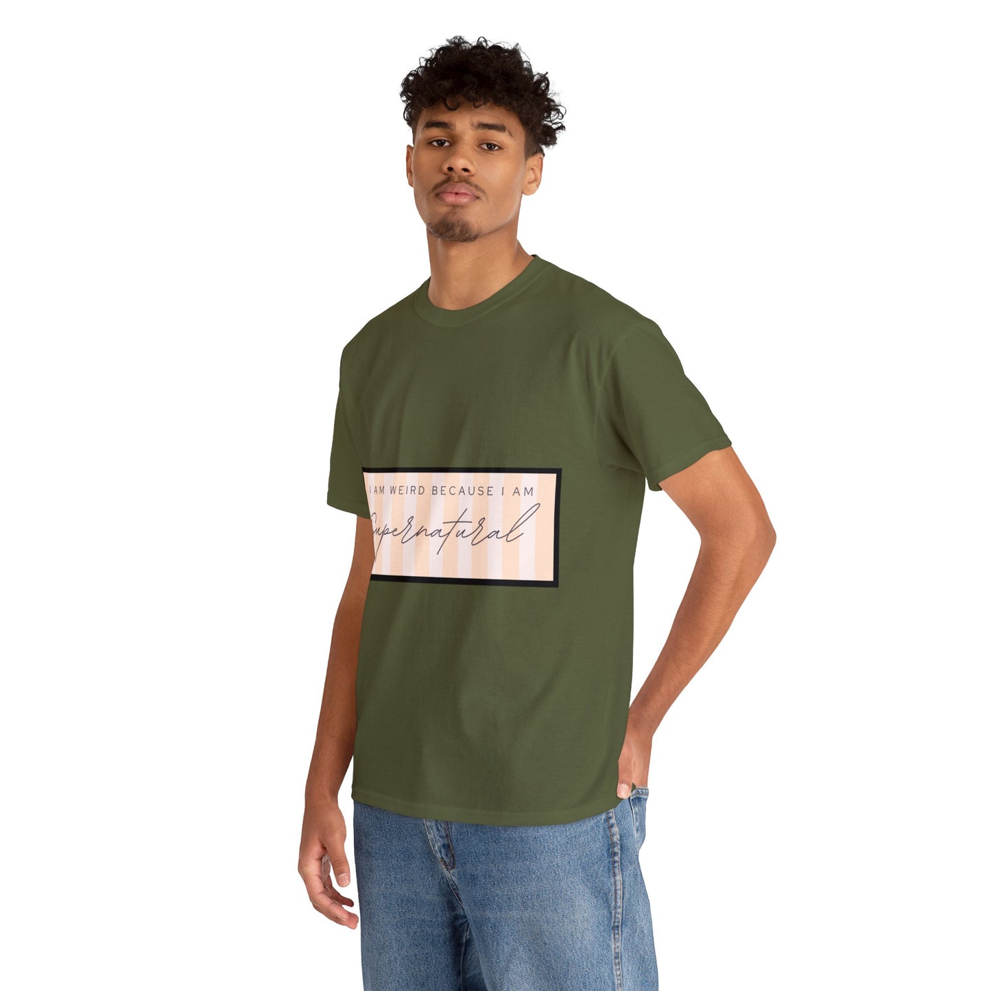Unisex Heavy Cotton Tee - I am weird because I am supernatural