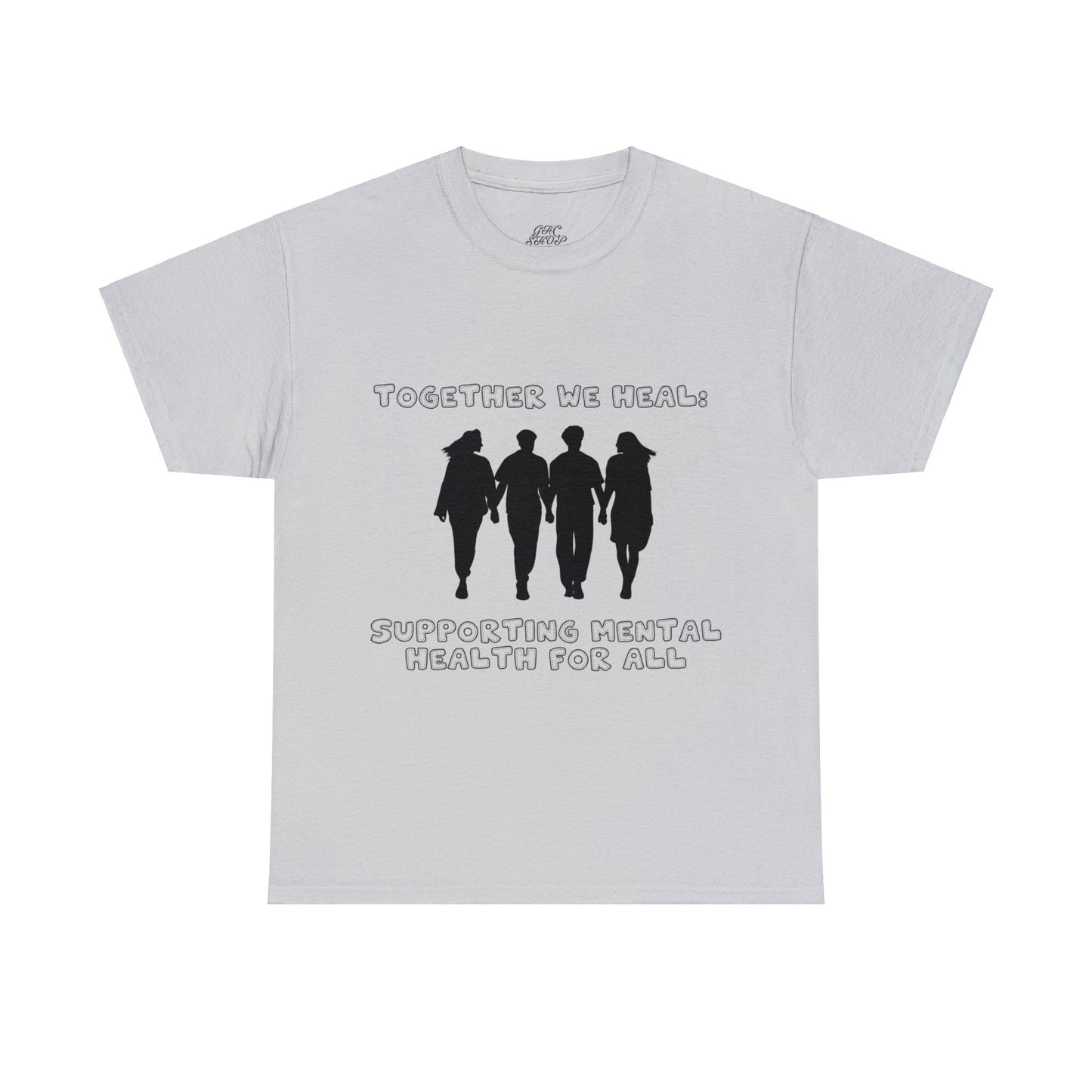 Unisex Heavy Cotton Tee - Together We Heal: Supporting Mental Health for All