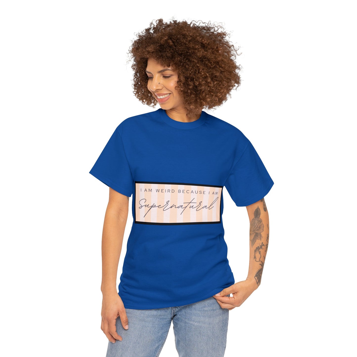 Unisex Heavy Cotton Tee - I am weird because I am supernatural