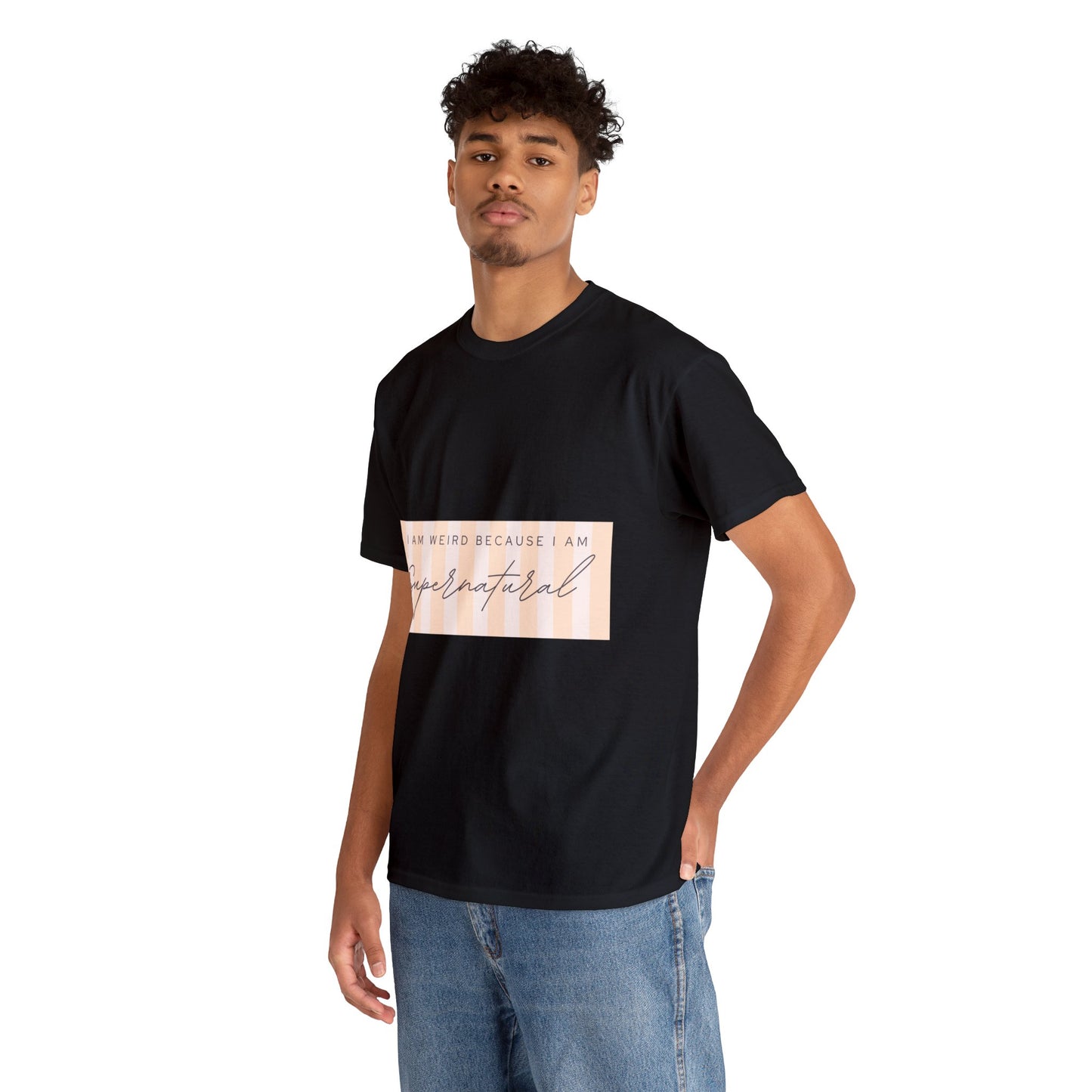 Unisex Heavy Cotton Tee - I am weird because I am supernatural
