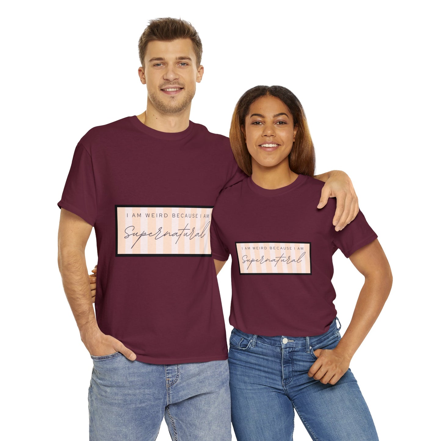 Unisex Heavy Cotton Tee - I am weird because I am supernatural