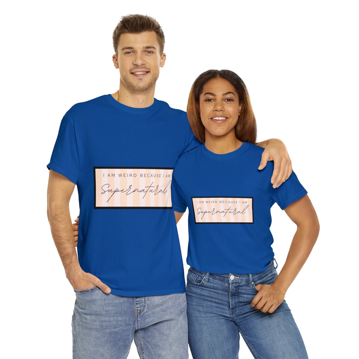 Unisex Heavy Cotton Tee - I am weird because I am supernatural