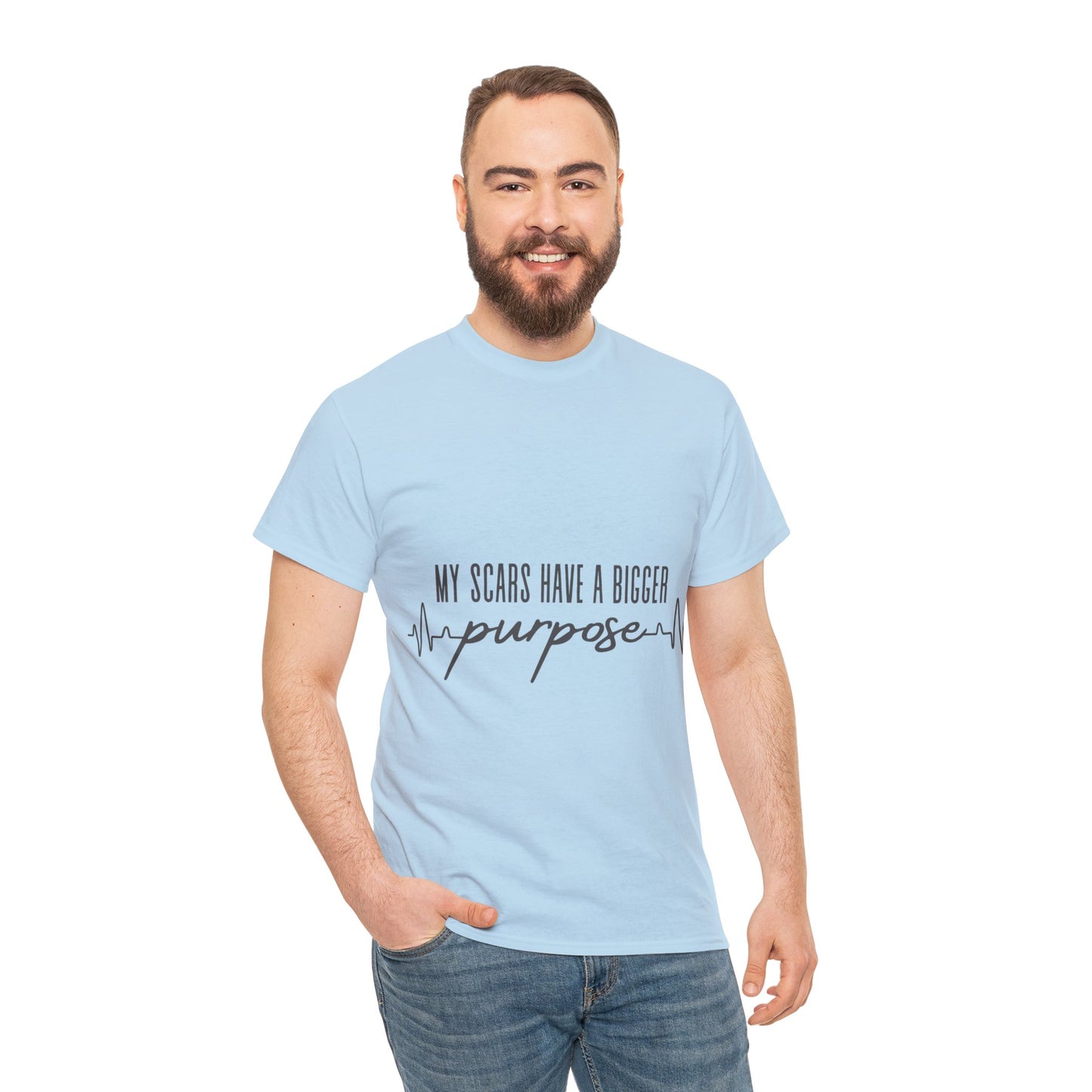 Unisex Heavy Cotton Tee - My scars serve a bigger purpose