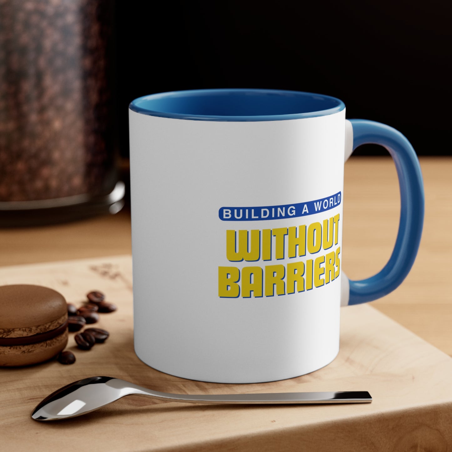 Accent Coffee Mug - Building a World Without Barriers