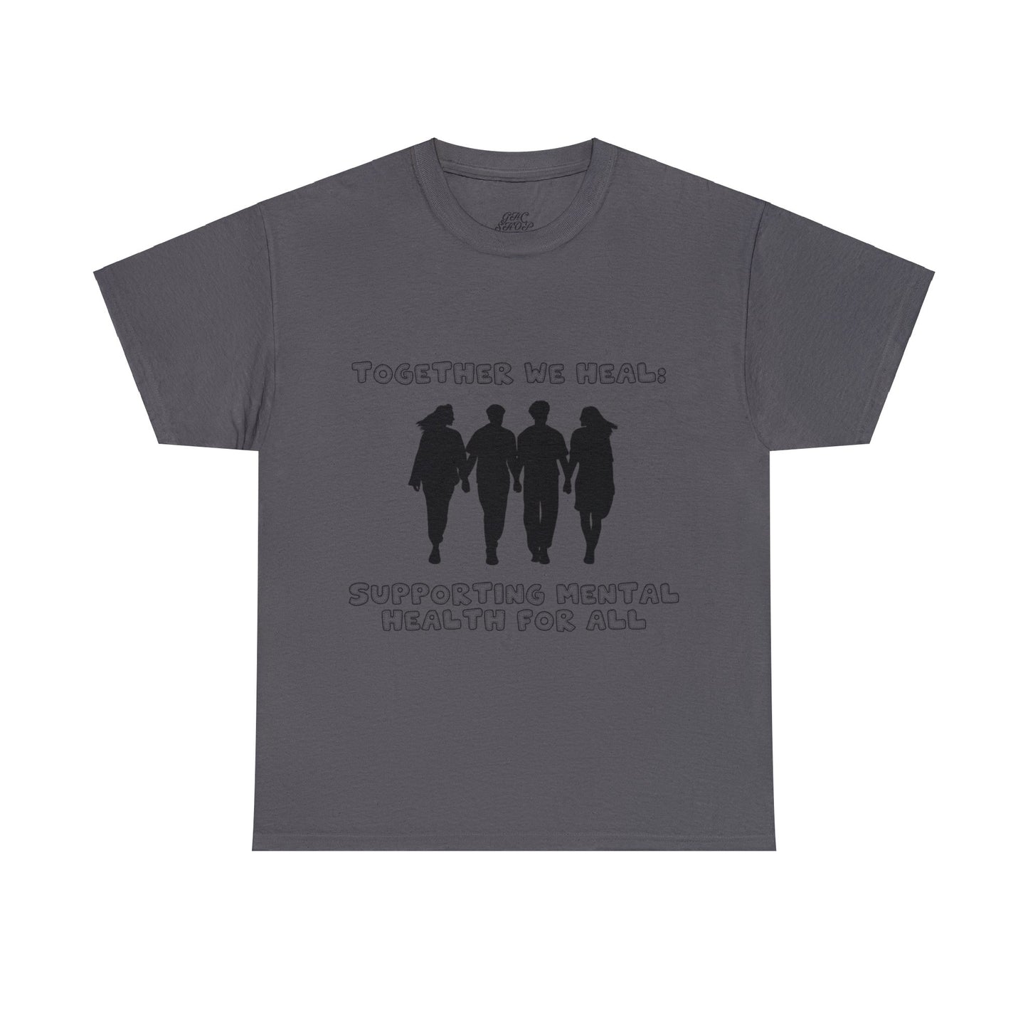 Unisex Heavy Cotton Tee - Together We Heal: Supporting Mental Health for All