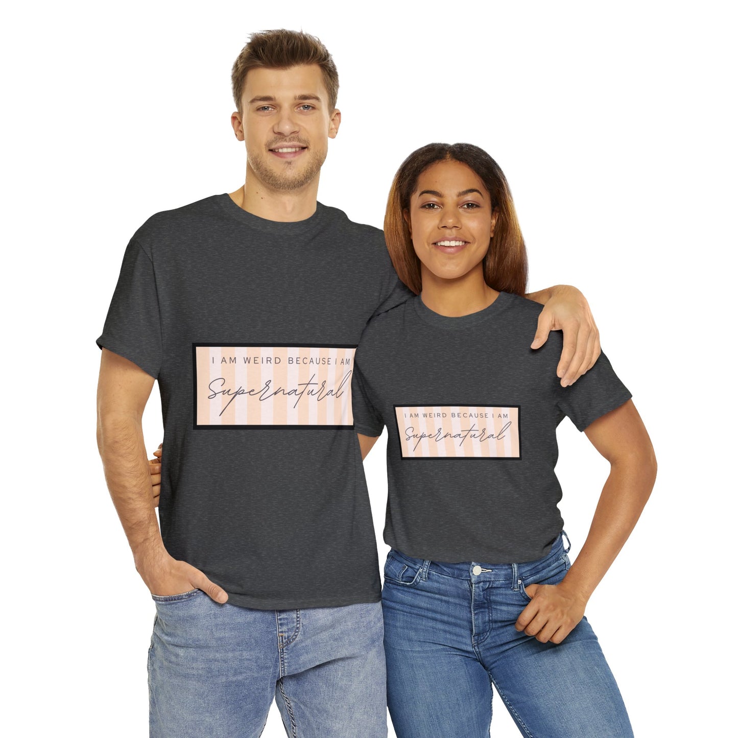 Unisex Heavy Cotton Tee - I am weird because I am supernatural