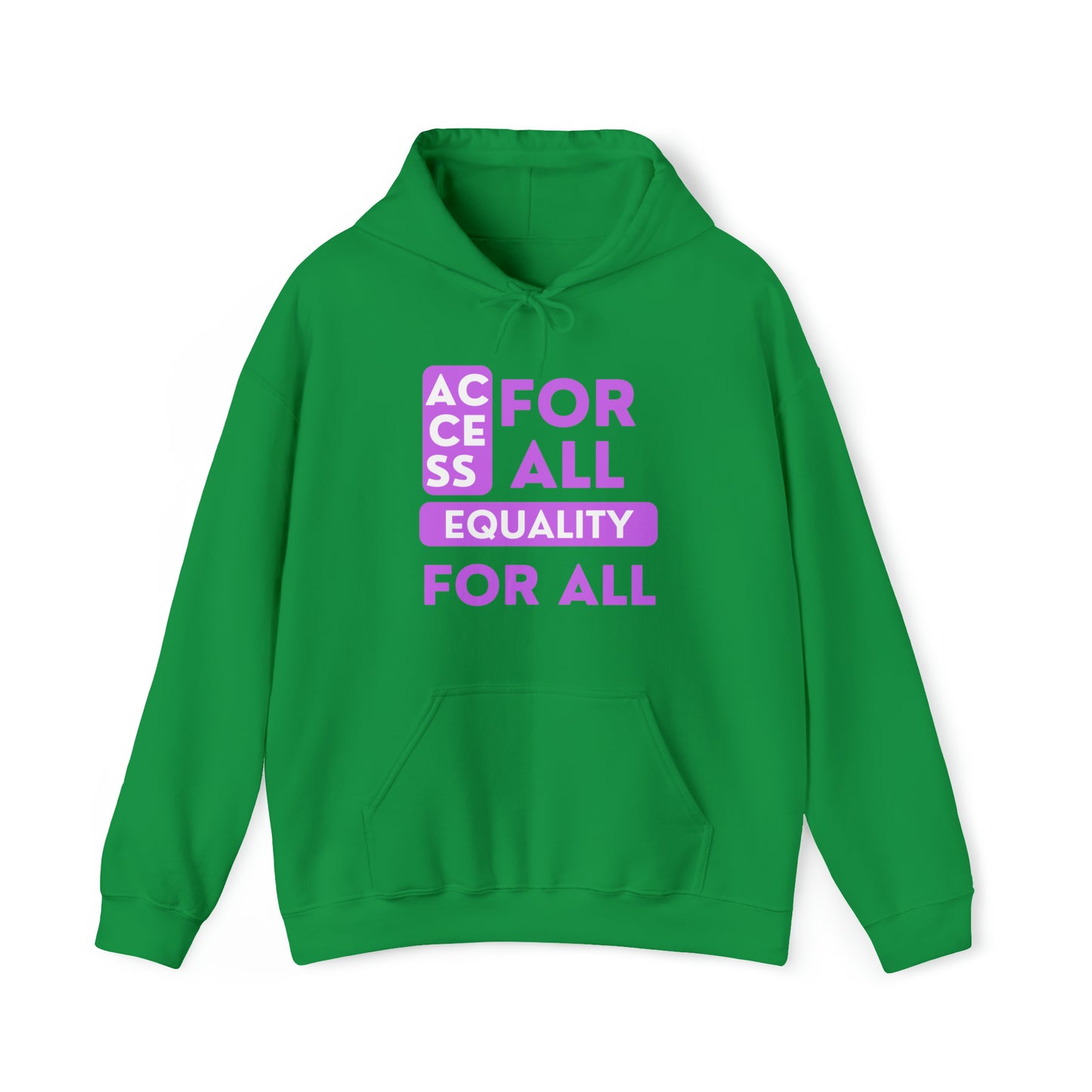 Unisex Heavy Hooded Sweatshirt - Access for All, Equality for All