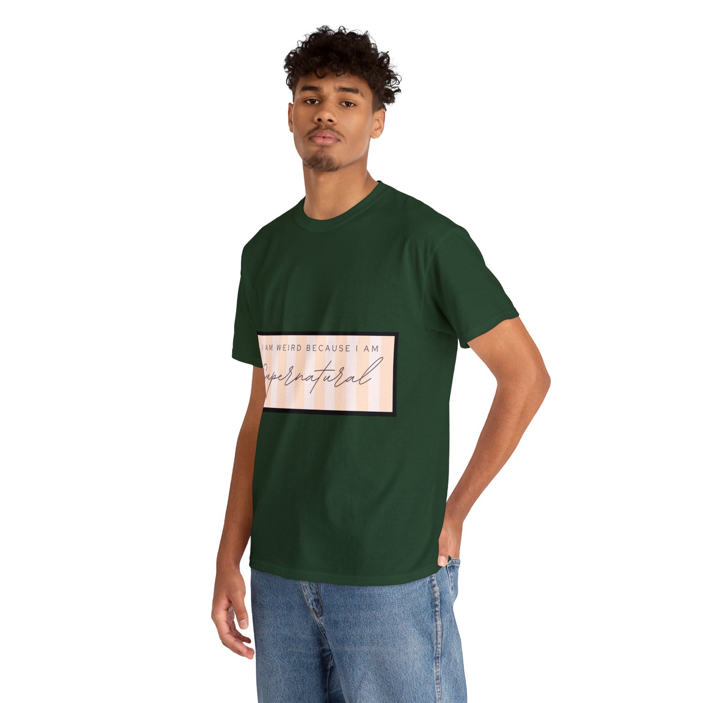 Unisex Heavy Cotton Tee - I am weird because I am supernatural