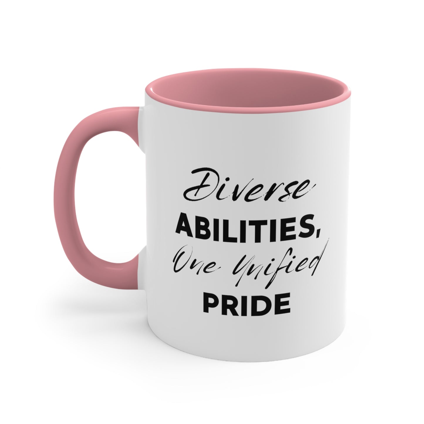 Accent Coffee Mug - Diverse Abilities, One Unified Pride