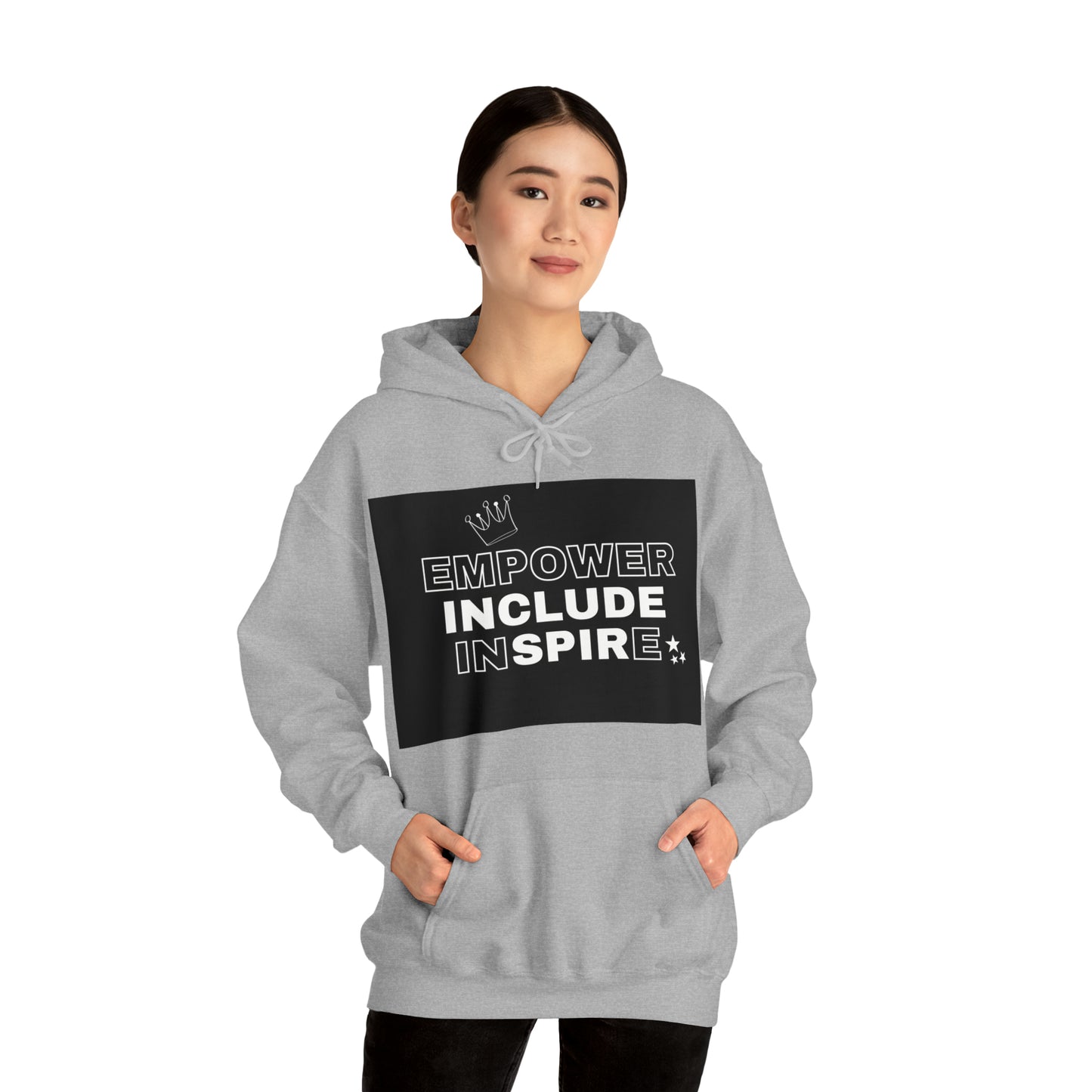 Unisex Hooded Sweatshirt - Empower, Include, Inspire