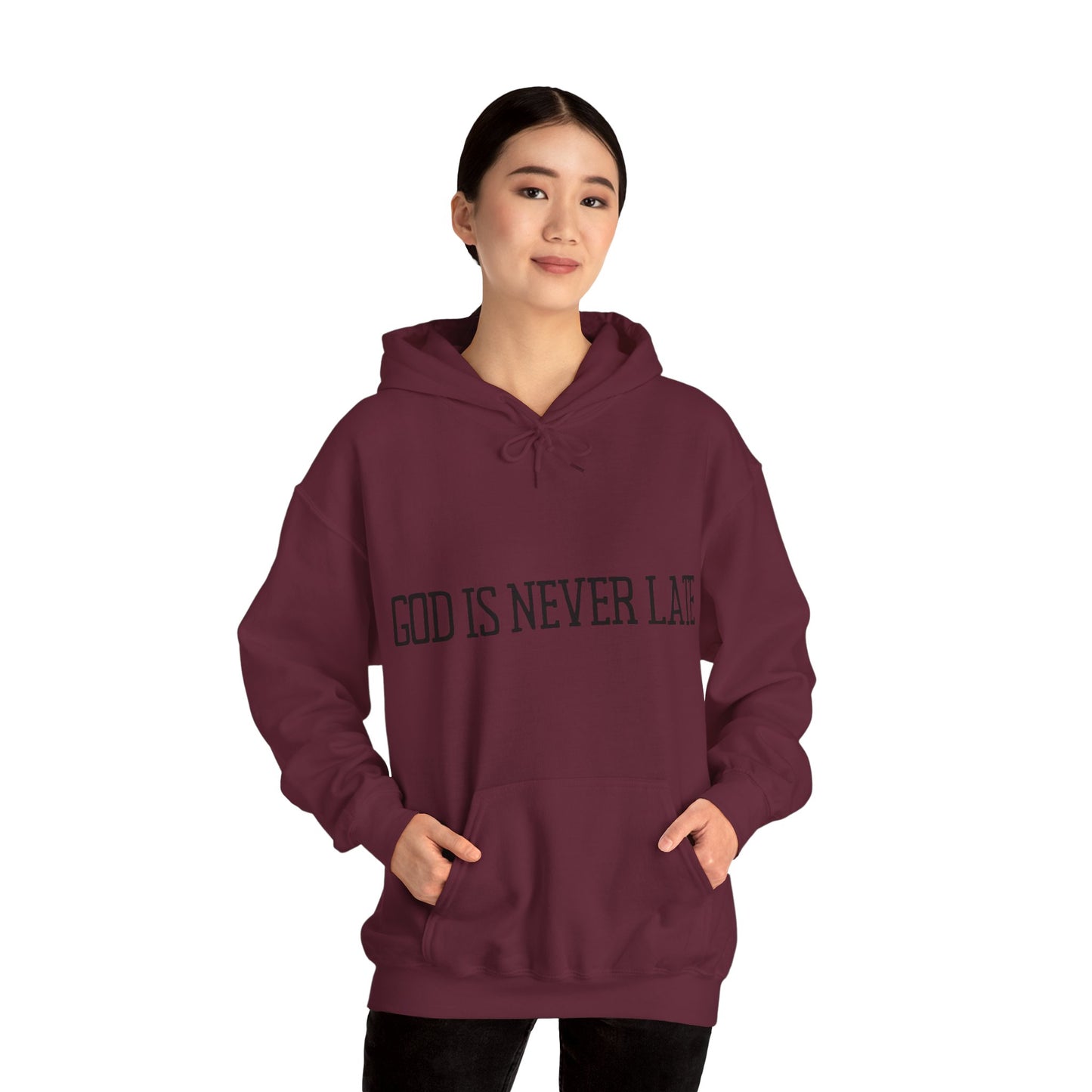 Unisex Hooded Sweatshirt - God is never late