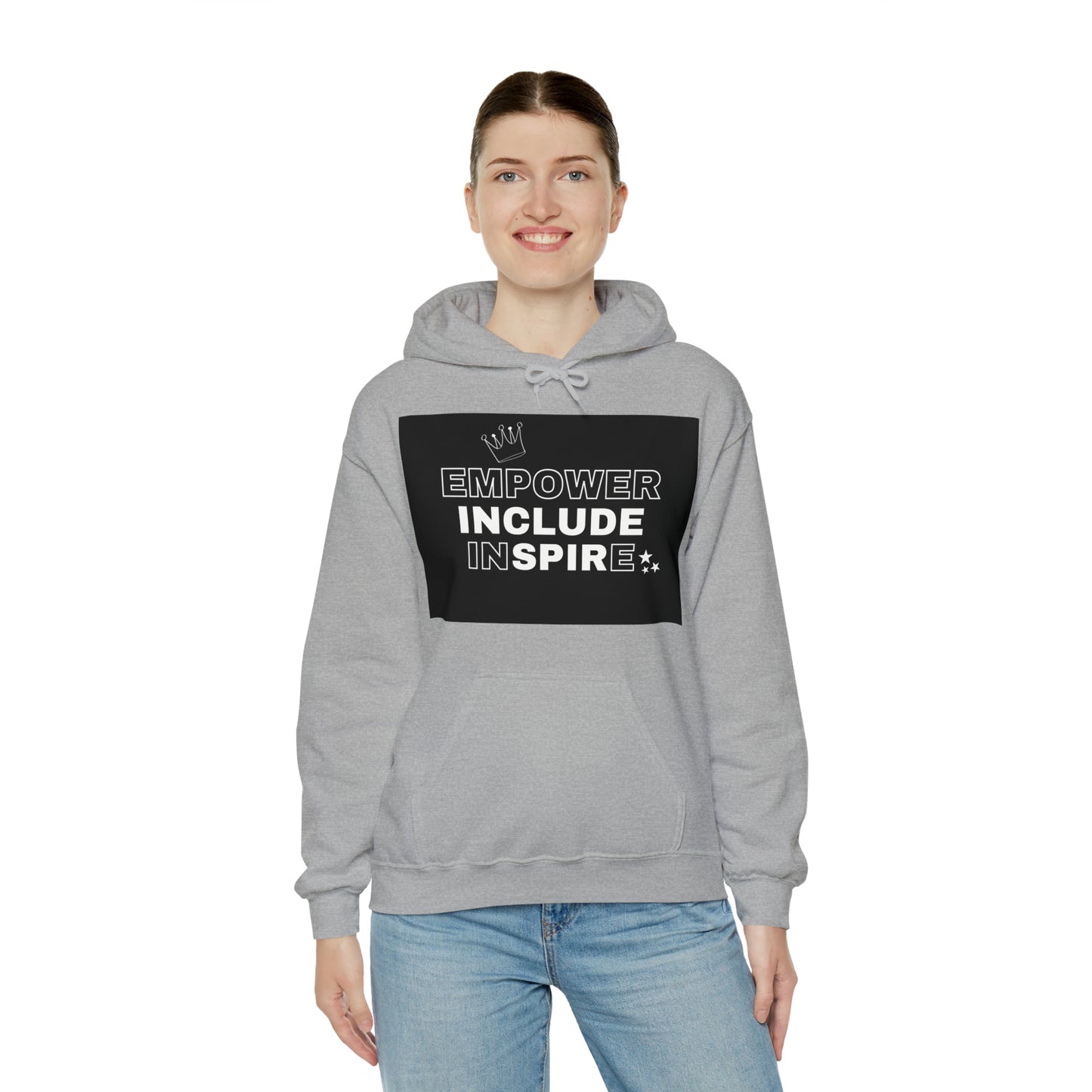 Unisex Hooded Sweatshirt - Empower, Include, Inspire