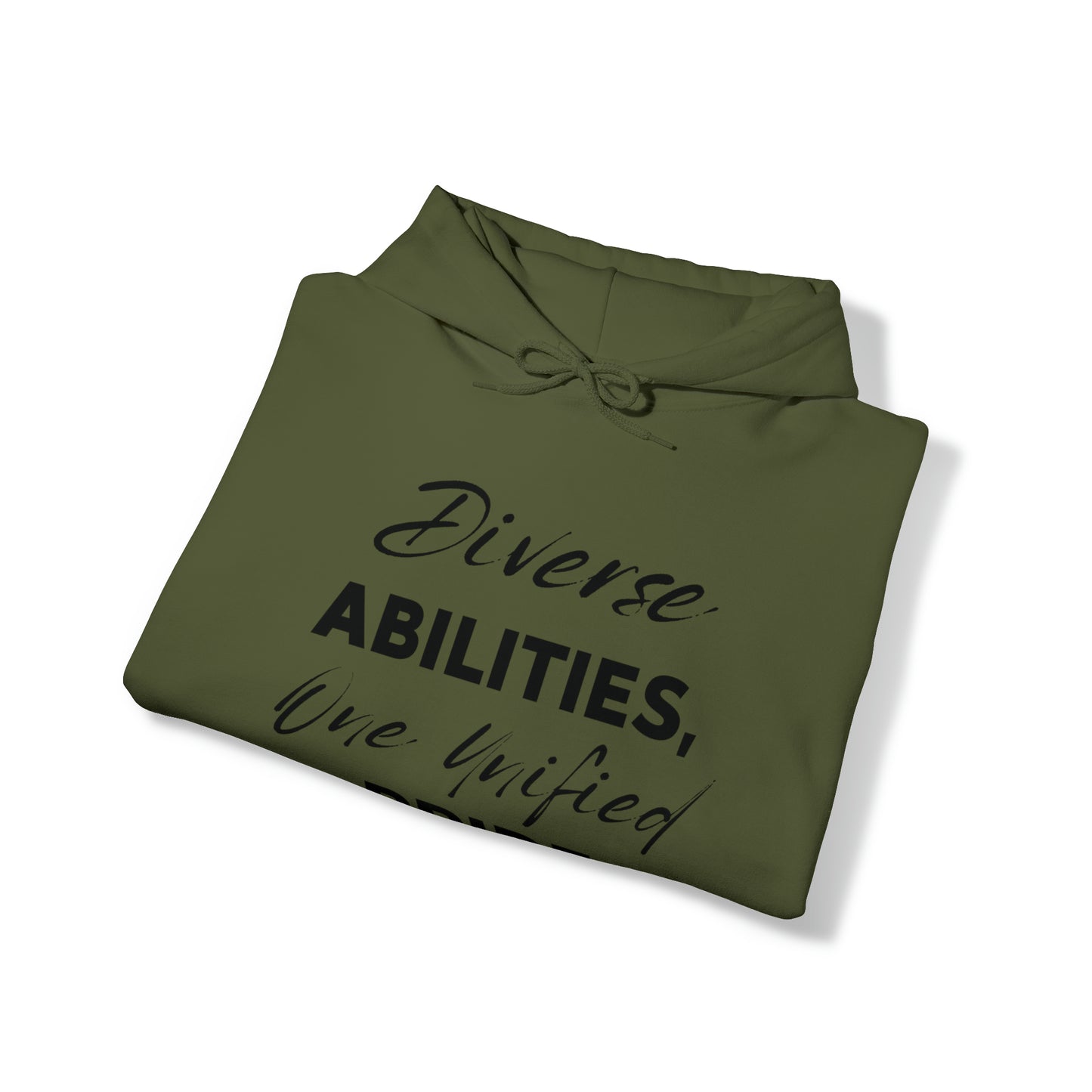 Unisex Hooded Sweatshirt - Diverse Abilities, One Unified Pride