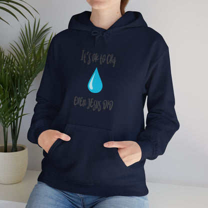 Unisex Hooded Sweatshirt - It’s okay to cry. Even Jesus did!