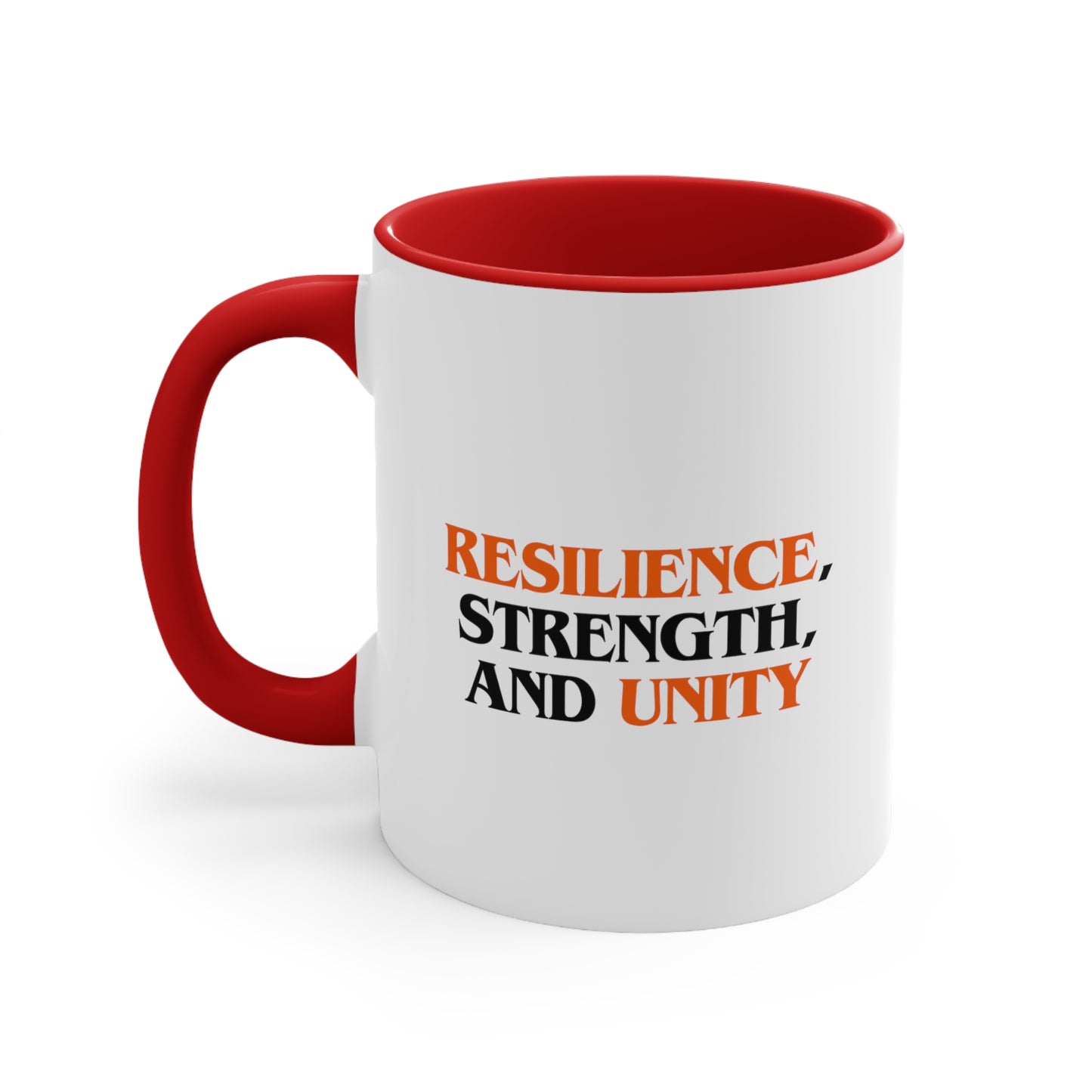 Accent Coffee Mug - Resilience, Strength, and Unity