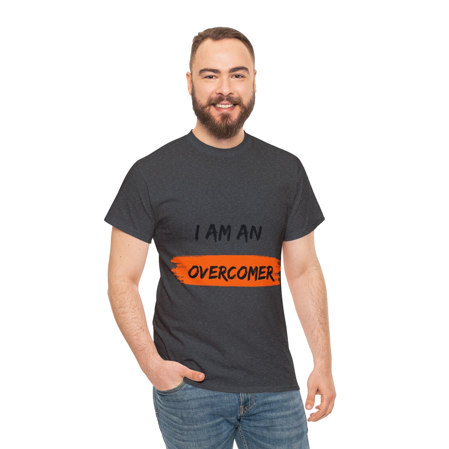 Unisex Heavy Cotton Tee -  I am an overcomer