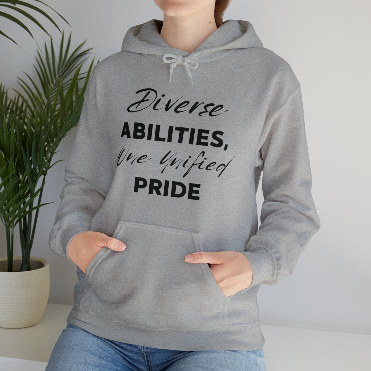 Unisex Hooded Sweatshirt - Diverse Abilities, One Unified Pride