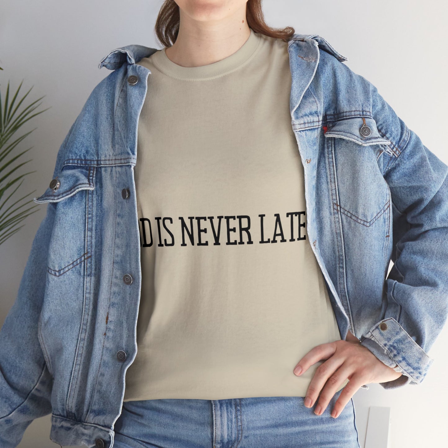 Unisex Heavy Cotton Tee - God is never late