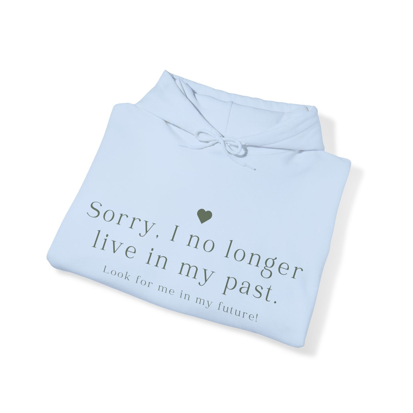 Unisex Hooded Sweatshirt - Sorry, I no longer live in my past. Look for me in my future!