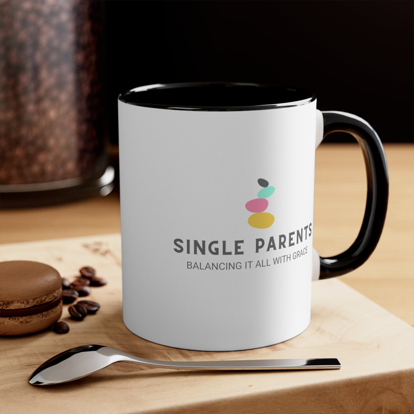 Accent Coffee Mug - Single Parents: Balancing It All with Grace