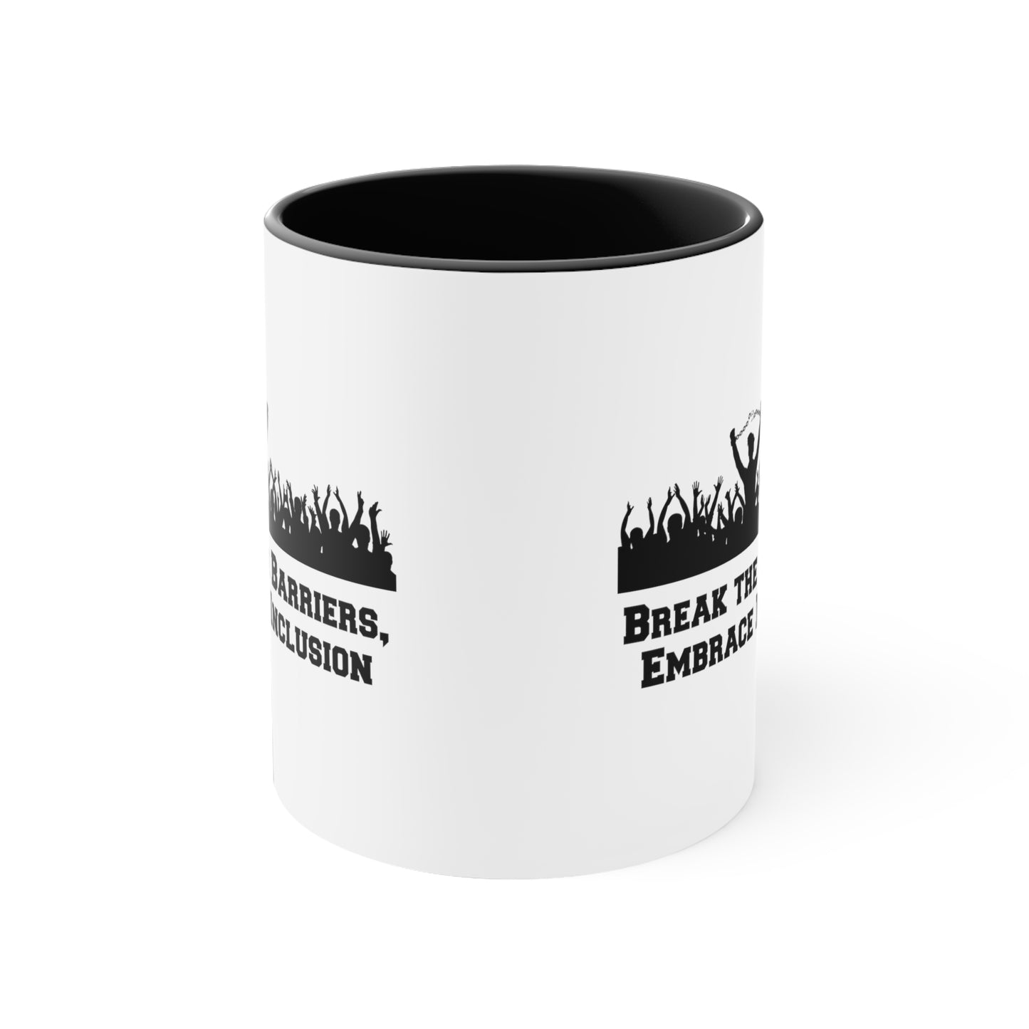 Accent Coffee Mug - Break the Barriers, Embrace Inclusion