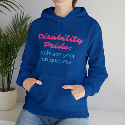 Unisex Hooded Sweatshirt - Disability Pride: Embrace Your Uniqueness