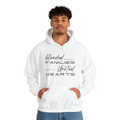 Unisex Hooded Sweatshirt - Blended Families, United Hearts