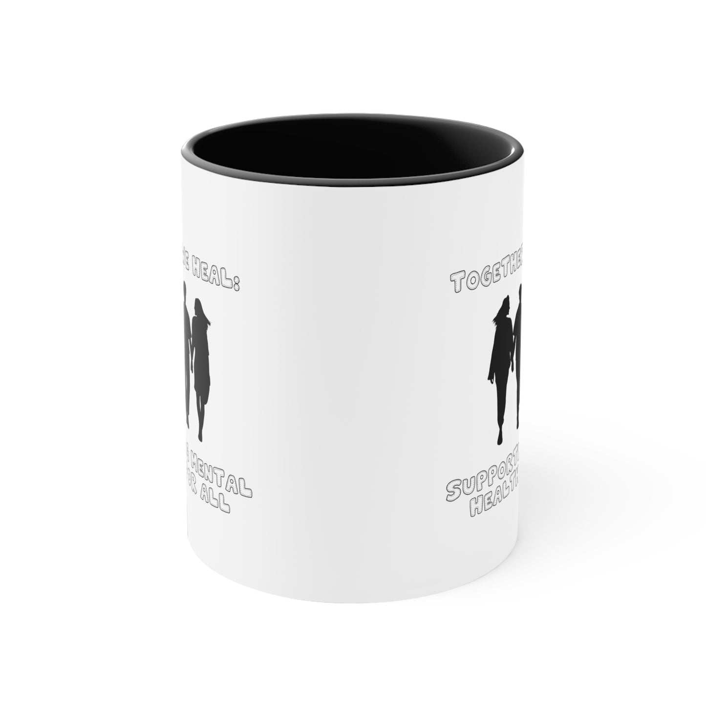 Accent Coffee Mug - Together We Heal: Supporting Mental Health for All