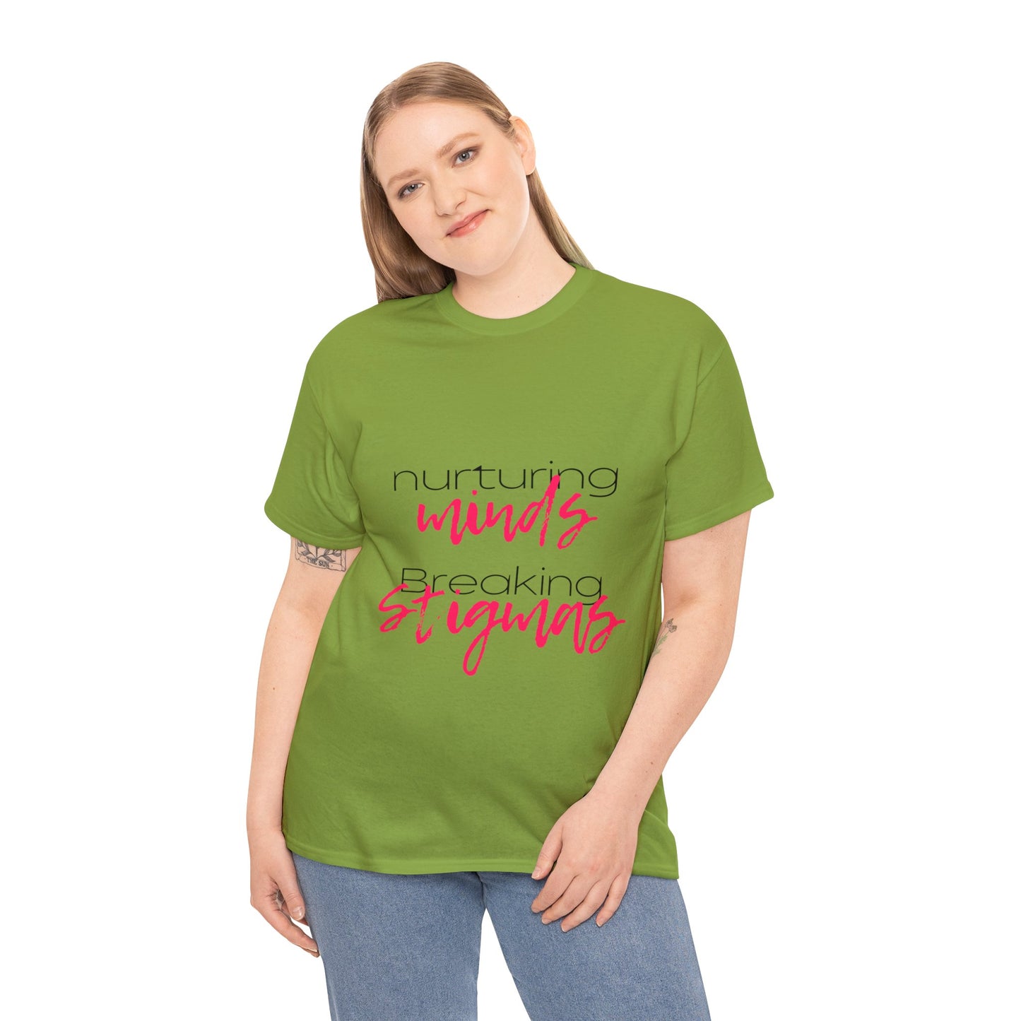 Unisex Heavy Cotton Tee - Nurturing Minds, Breaking Stigmas