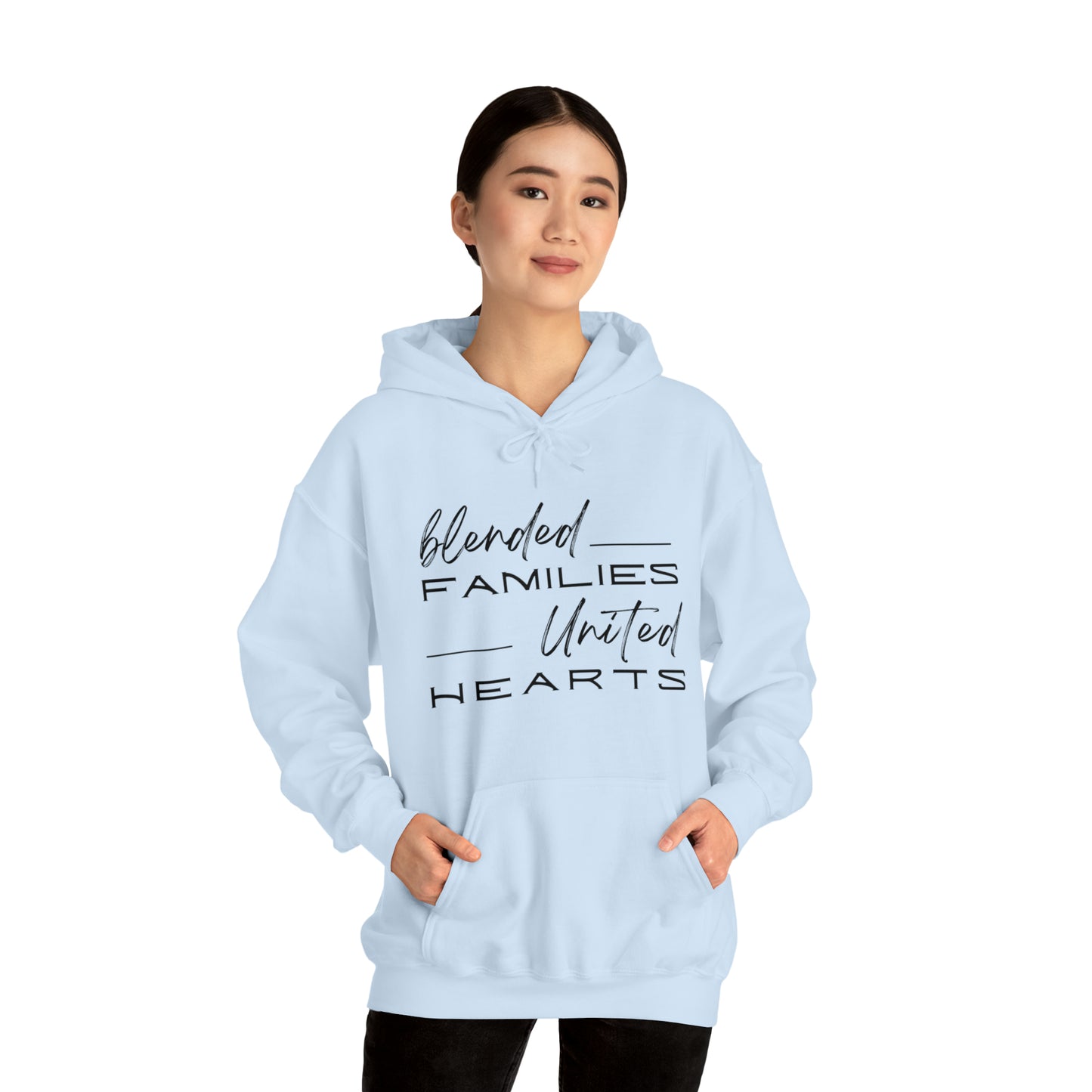 Unisex Hooded Sweatshirt - Blended Families, United Hearts