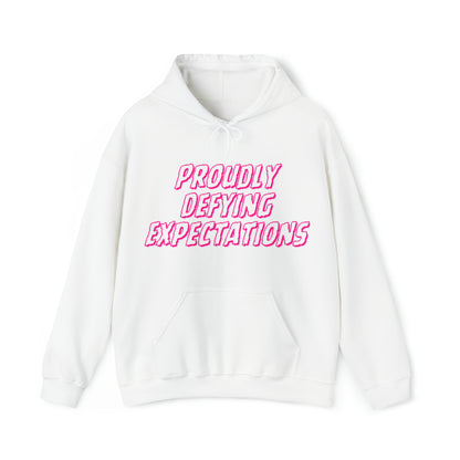 Unisex Hooded Sweatshirt - Proudly Defying Expectations