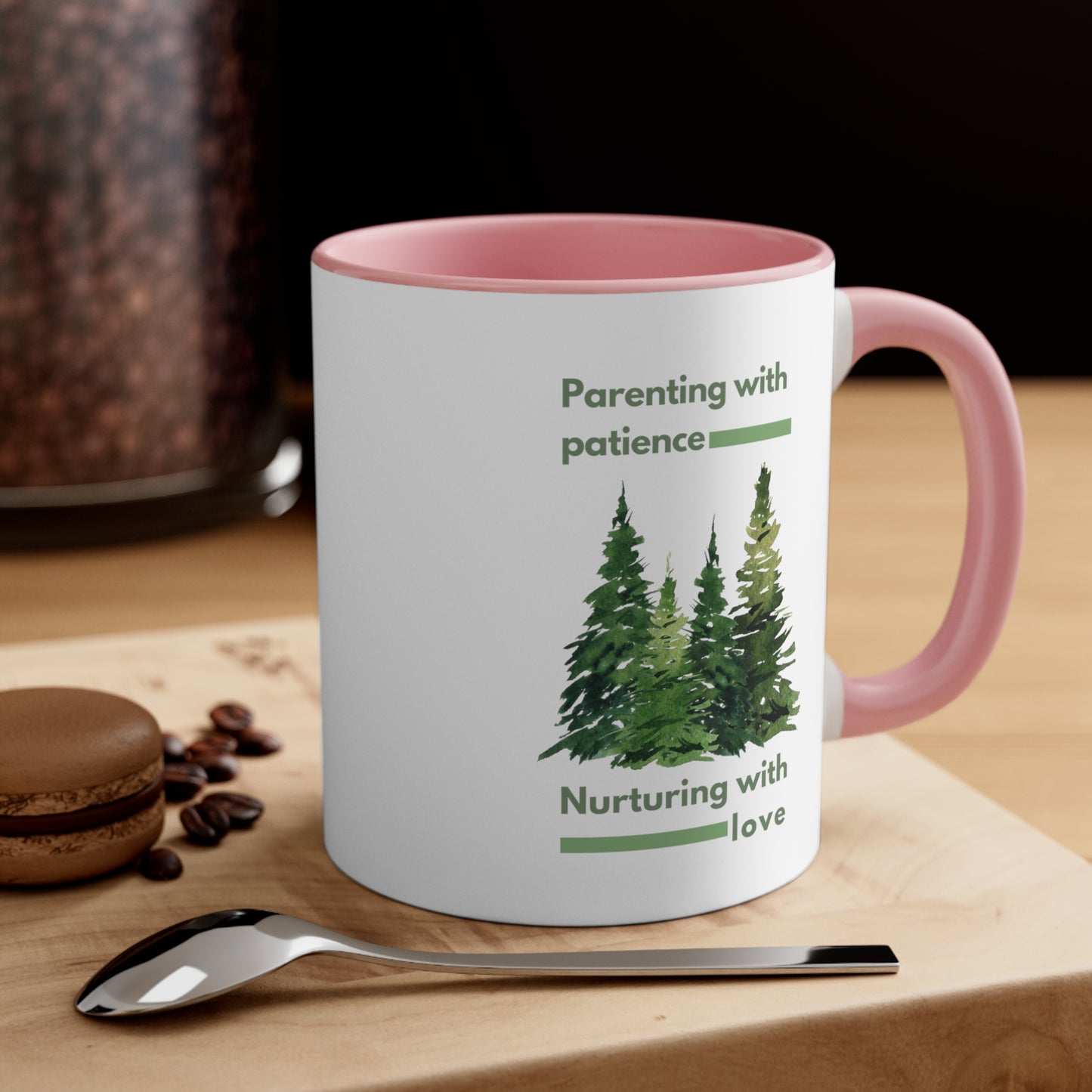 Accent Coffee Mug - Parenting with Patience, Nurturing with Love