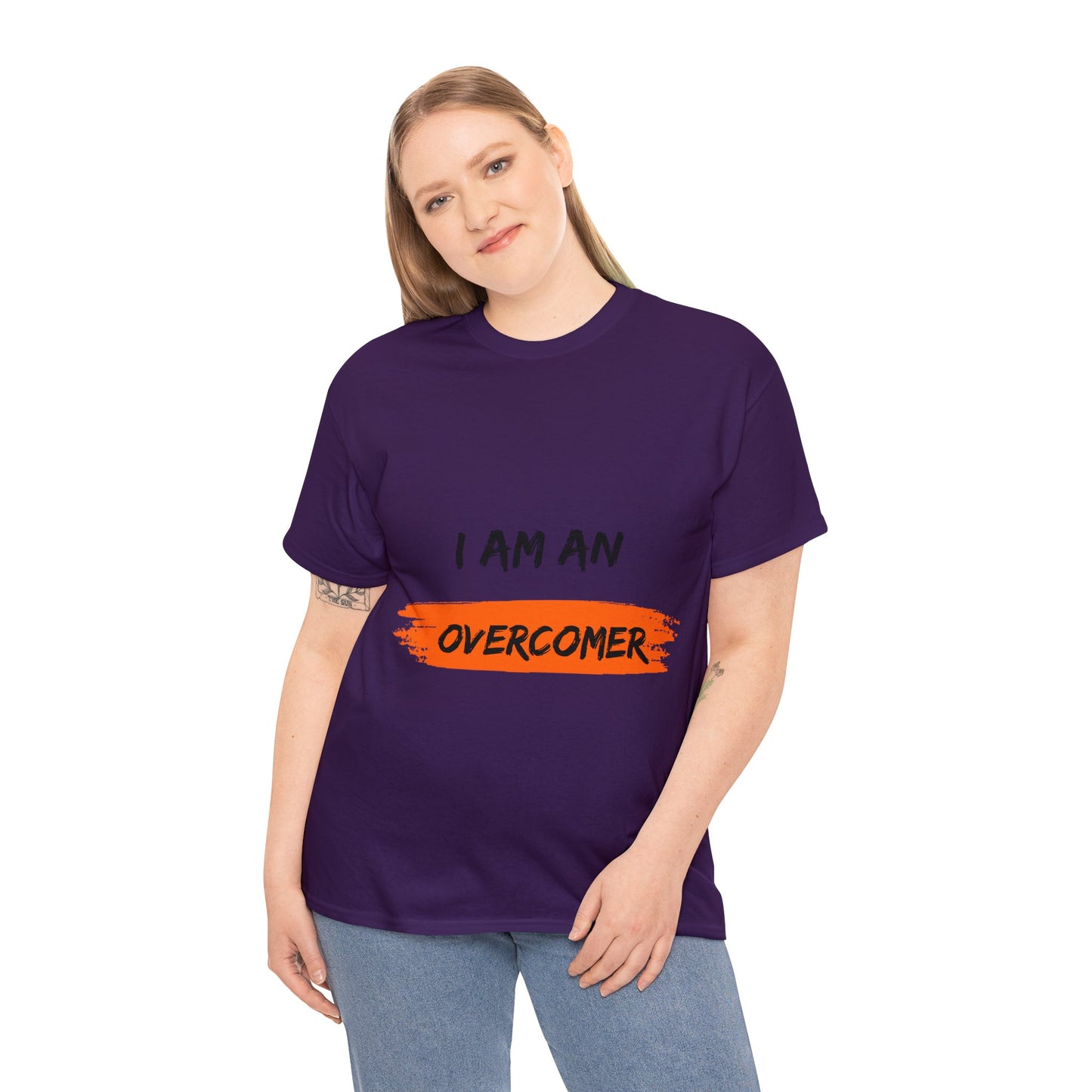 Unisex Heavy Cotton Tee -  I am an overcomer