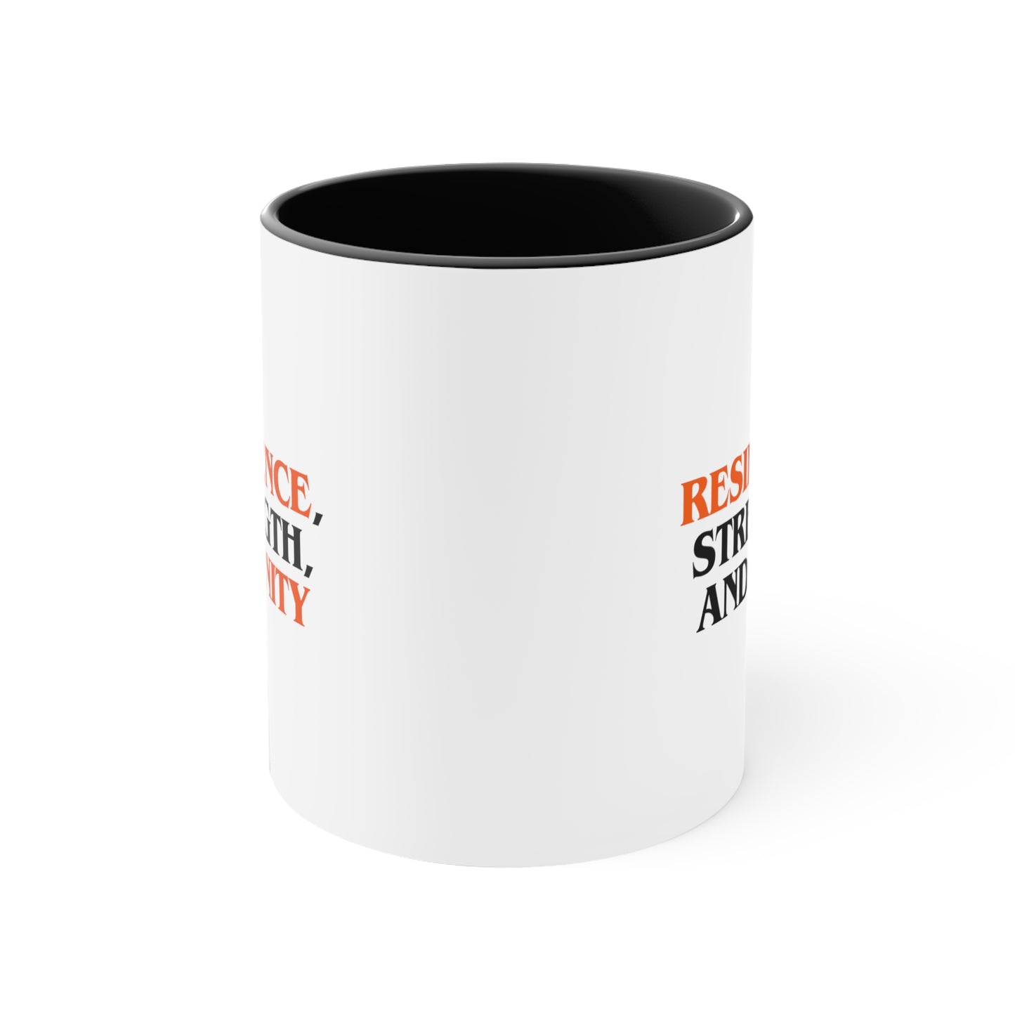 Accent Coffee Mug - Resilience, Strength, and Unity