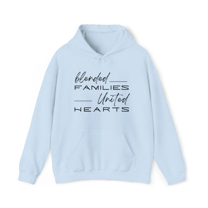 Unisex Hooded Sweatshirt - Blended Families, United Hearts