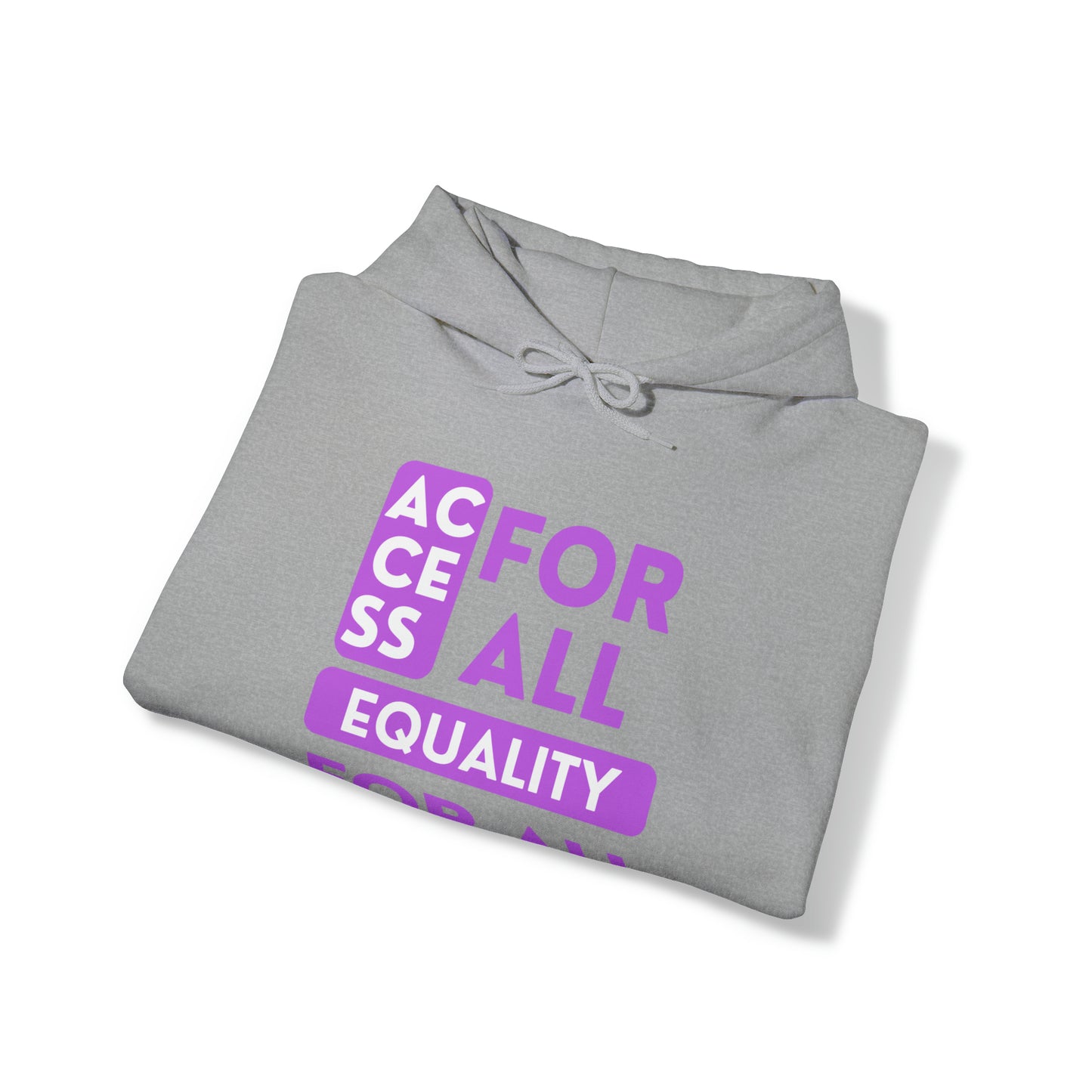 Unisex Heavy Hooded Sweatshirt - Access for All, Equality for All