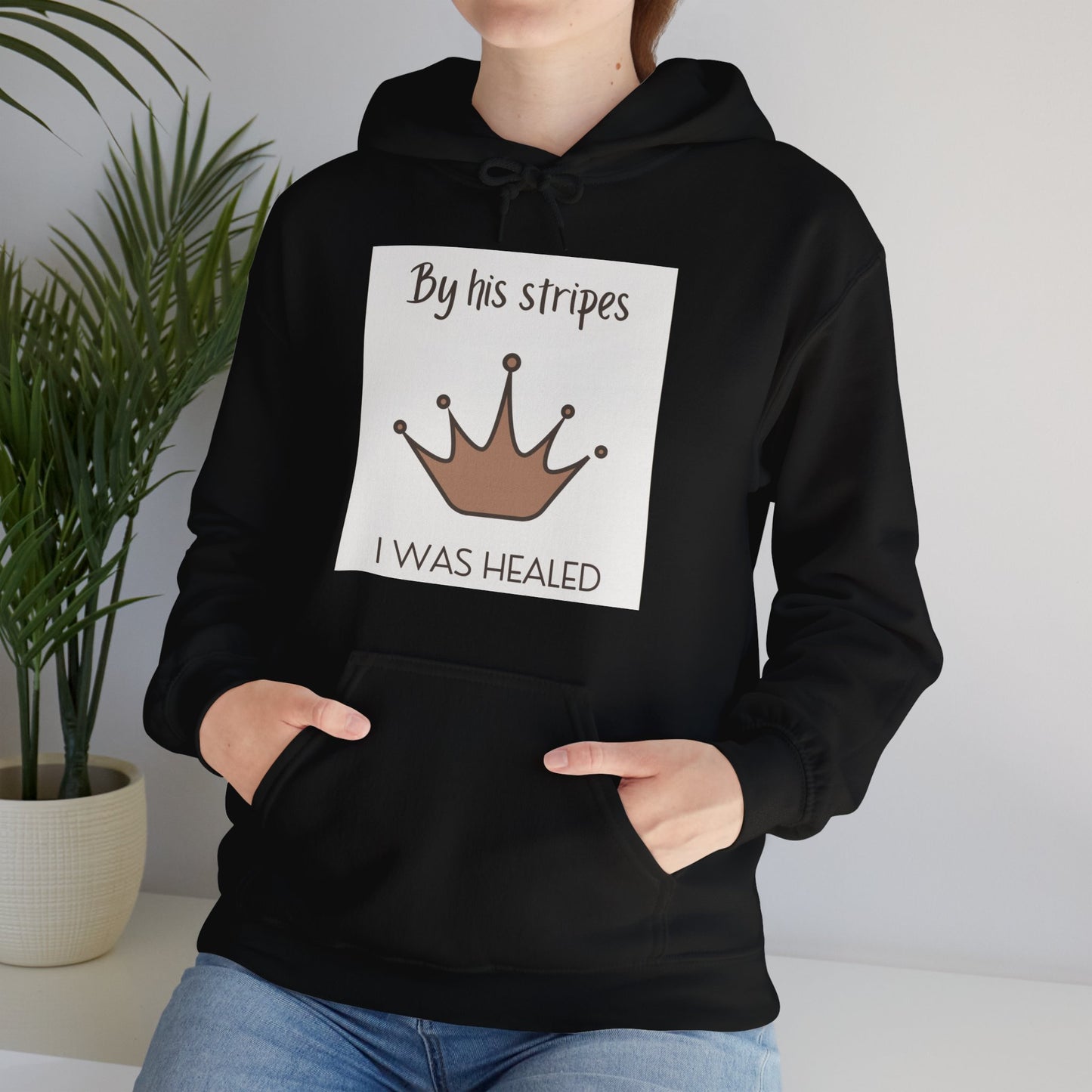 Unisex Hooded Sweatshirt - By His stripes I was healed