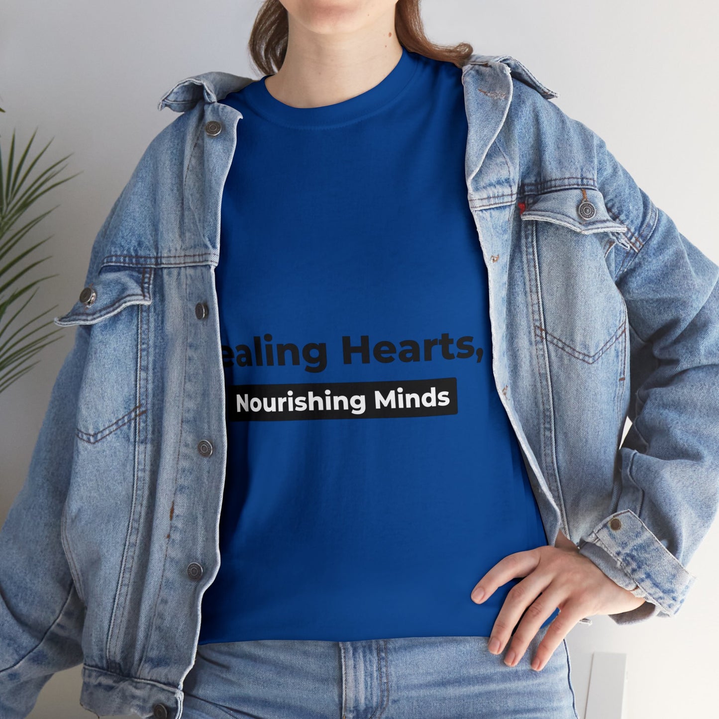 Unisex Heavy Cotton Tee - Healing Hearts, Nourishing Minds