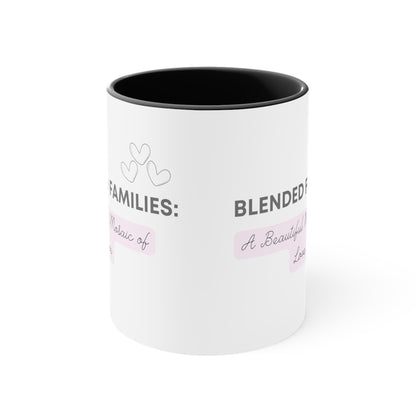 Accent Coffee Mug - Blended Families: A Beautiful Mosaic of Love