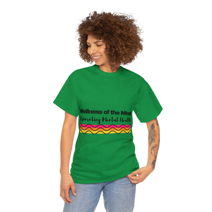 Unisex Heavy Cotton Tee - Wellness of the Mind: Promoting Mental Health