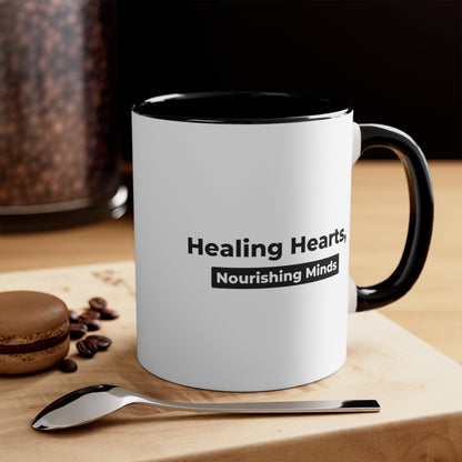 Accent Coffee Mug - Healing Hearts, Nourishing Minds