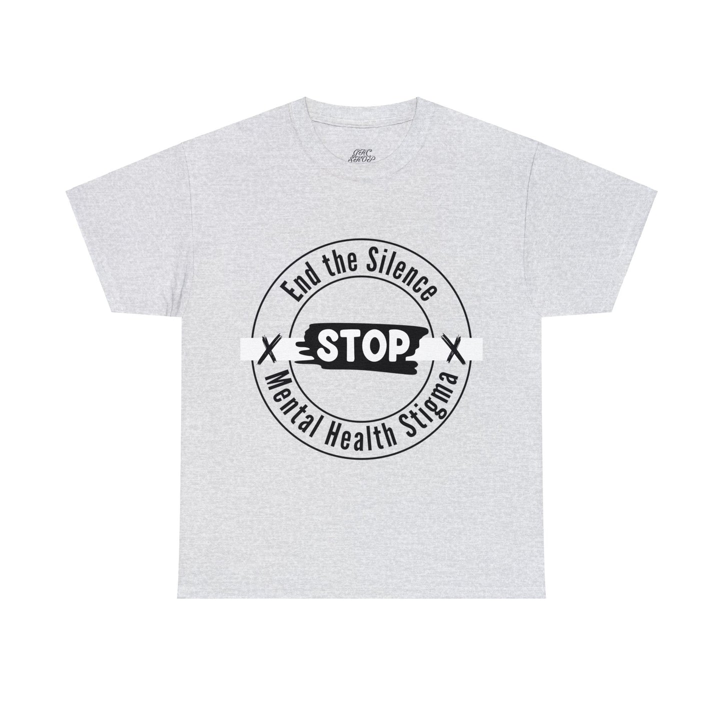 Unisex Heavy Cotton Tee - End the Silence, STOP Mental Health Stigma