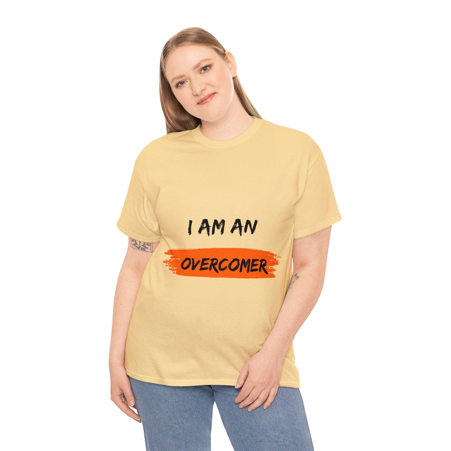 Unisex Heavy Cotton Tee -  I am an overcomer