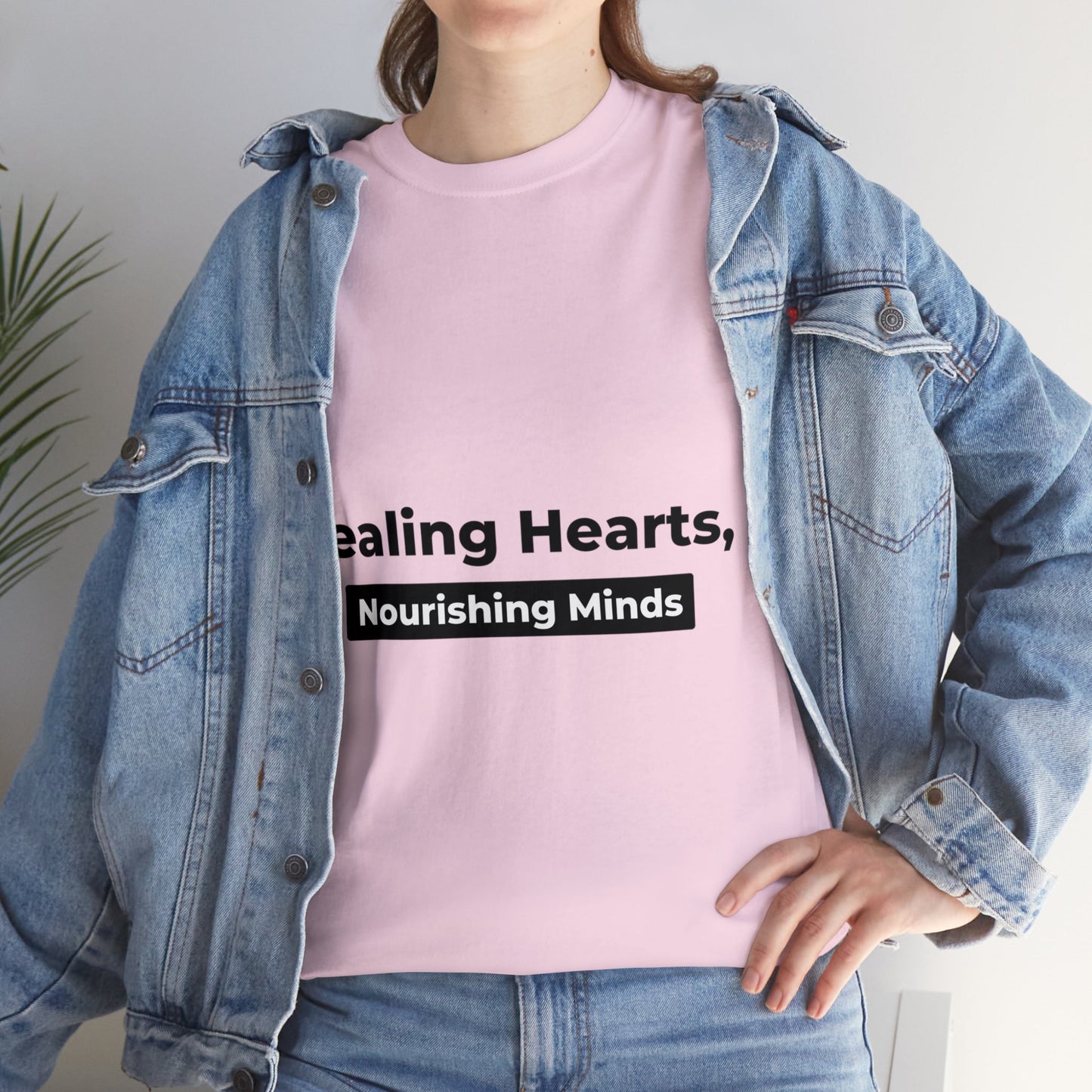 Unisex Heavy Cotton Tee - Healing Hearts, Nourishing Minds