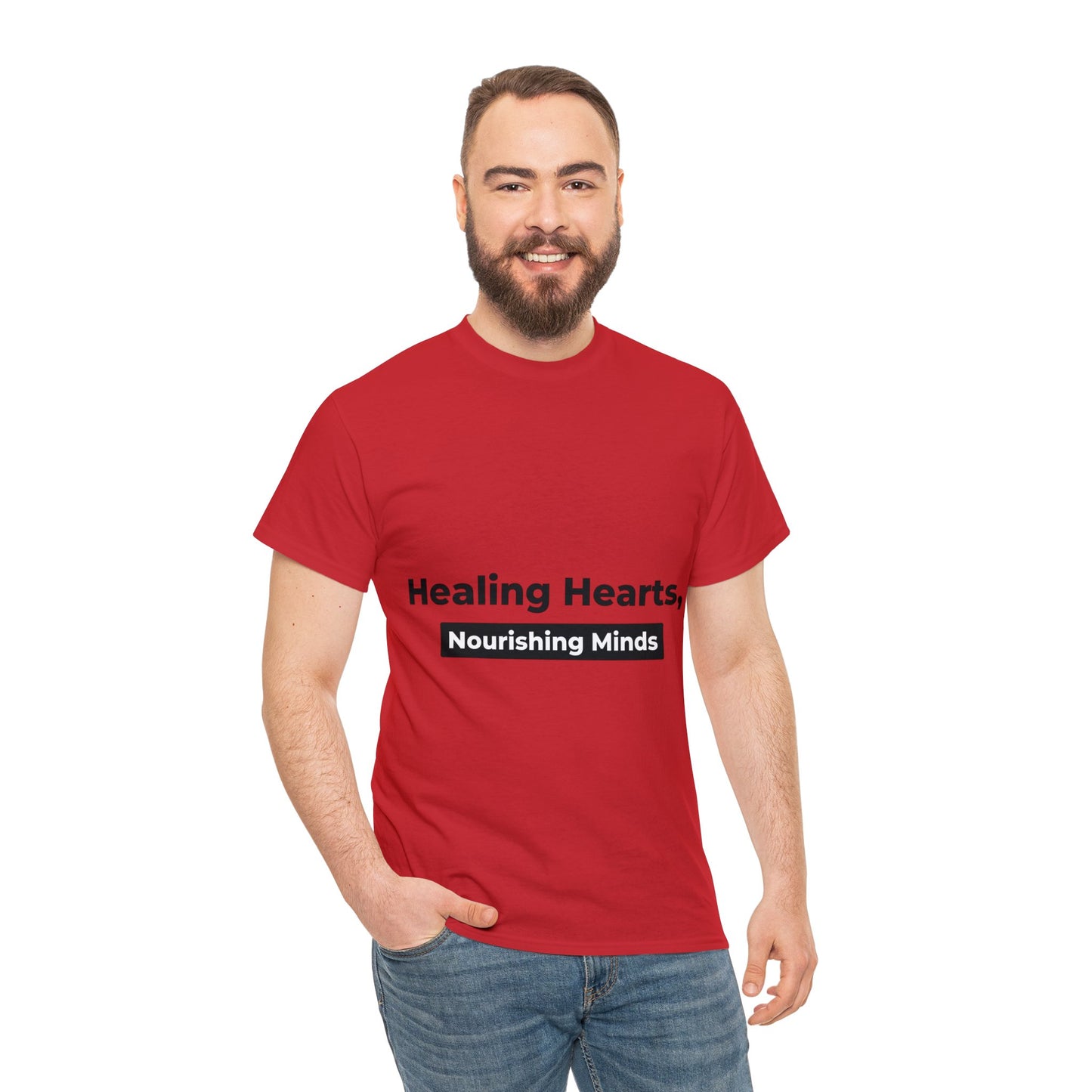 Unisex Heavy Cotton Tee - Healing Hearts, Nourishing Minds