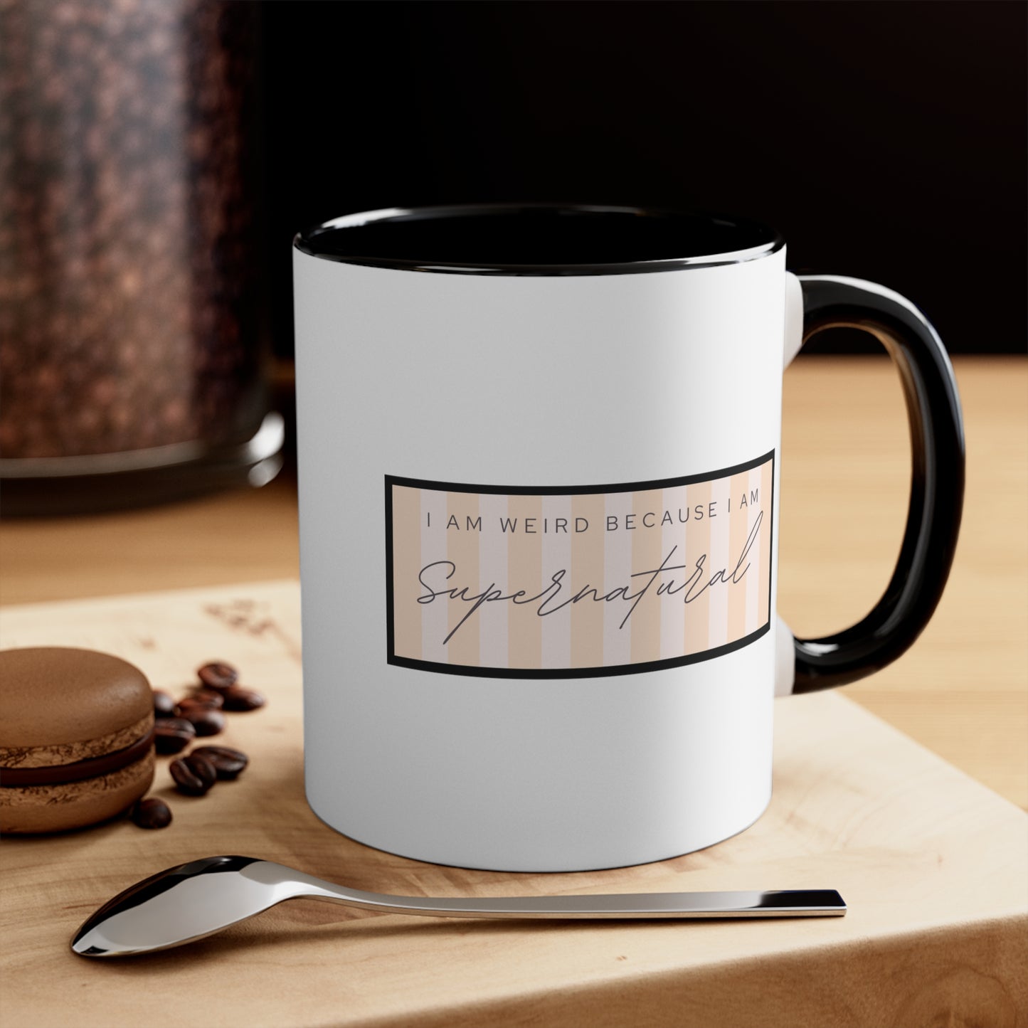 Accent Coffee Mug - I am weird because I am supernatural