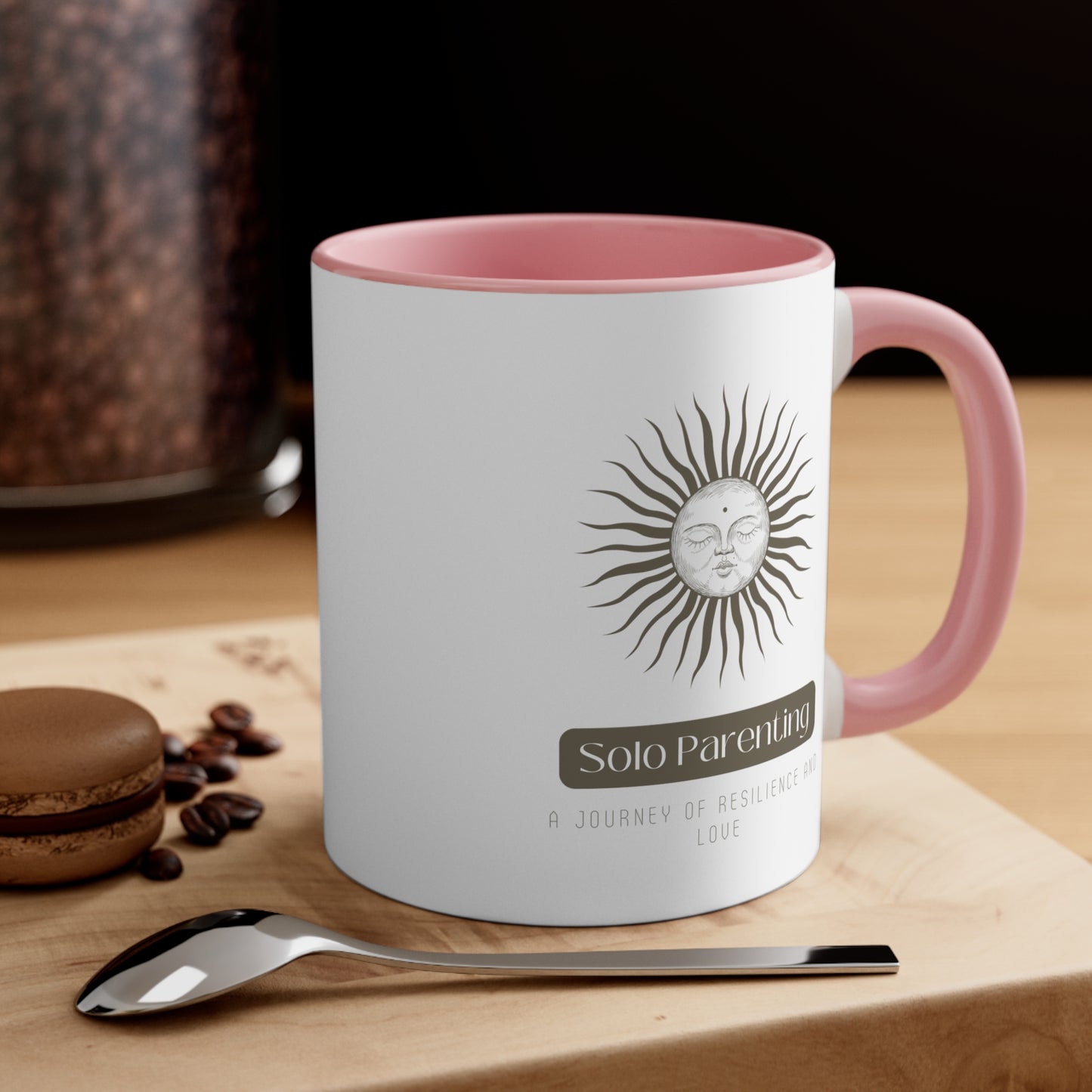 Accent Coffee Mug - Solo Parenting: A Journey of Resilience and Love