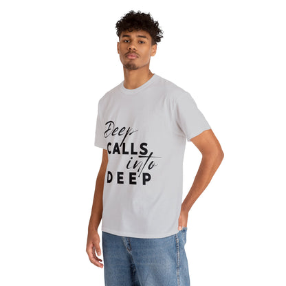 Unisex Heavy Cotton Tee - Deep calls into deep