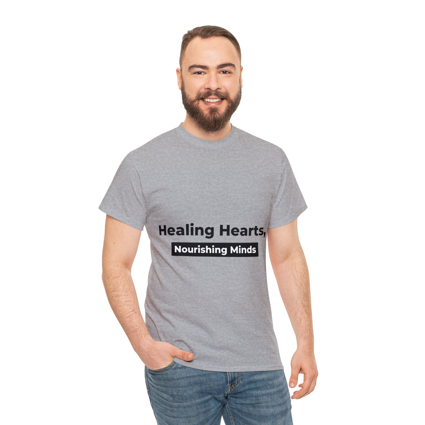 Unisex Heavy Cotton Tee - Healing Hearts, Nourishing Minds